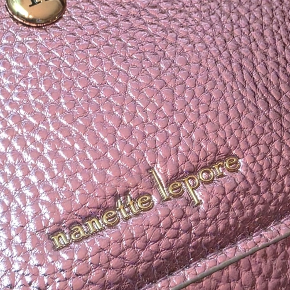 Nanette Lepore Metallic Pink Pebbled Wristlet - Picture 12 of 15